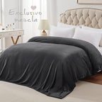 Exclusivo Mezcla Fleece Blanket Twin Size for Bed, Super Soft and Warm, All Season Use, Cozy, Plush, Lightweight, 90x66 Inches, Dark Grey