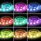 USB LED Strip Lights 13.2ft, Waterproof LED Strip Lights USB Powered RGB Lights with 3 Keys Controller Flexible LED Strip Lights Multicolor Chasing LED Lights for Indoor & Outdoor Decor