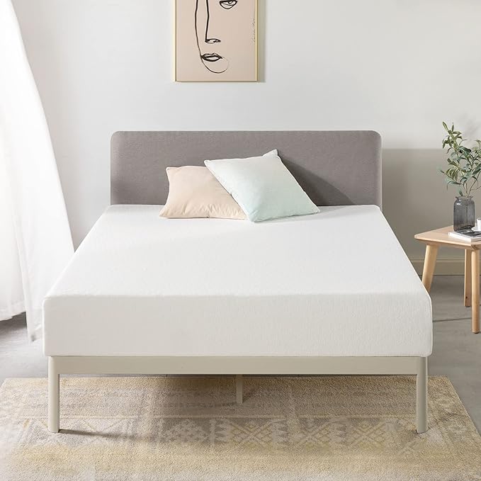 Best Price Mattress 10 inch King Mattress Bed-In-A-Box, Green Tea Memory Foam,White