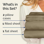 Twin XL 4 Piece Sheet Set - Comfy Breathable & Cooling - Ultra Soft Hotel Luxury Bedding Set w/ 8-16 Inch Deep Pockets - 1 Flat & 1 Fitted Sheet & 2 Pillowcases - Wrinkle Free and Easy Care - Khaki