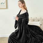 BEDELITE Fleece Blanket Black Throw Blanket for Couch & Bed, Luxury Plush Cozy Fuzzy Blanket 50" x 70", Super Soft Warm Lightweight Fall Throw Blanket for Travel Camping