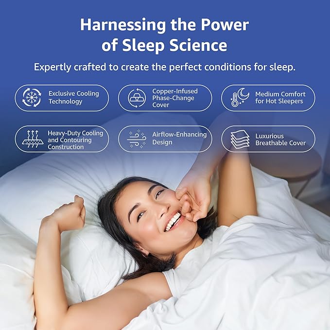 ROOST SLEEP 14-Inch King Mattress with Medium Firm Support, CertiPUR-US Certified, Copper Smart Thermic Cooling Gel Memory Foam for Hot Sleepers, Made in USA