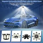 Garage Lights - Super Bright 250W LED Garage Ceiling Light w/ 8 Deformable Panels 6500K Led Light Bulb Srew in E26/E27 Socket with Adjustable Center Spotlight for Barn Workshop Attic - 4Pack