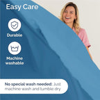 King Sheets Set 6 Piece - Includes 4 Pillowcases - Bed Sheets King Size - Soft Hotel Luxury Bedding - Cooling, Comfy, Cozy & Breathable - 1 Flat & 1 Fitted & 4 Pillowcases w/ Deep Pockets - Denim Blue