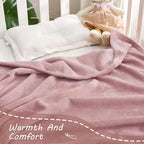 Exclusivo Mezcla Fleece Throw Blanket for Couch, Super Soft and Warm Blankets, Dusty Pink Throw All Season Use, Cozy, Plush, Lightweight, 40x50 Inches