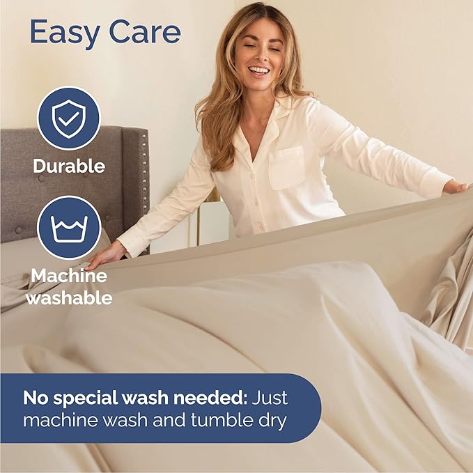 Cal King 6 Piece Sheet Set - Comfy Breathable & Cooling - Ultra-Soft Hotel Luxury Bedding Set with 8-16 Inch Deep Pockets - 1 Flat & 1 Fitted Sheet & 4 Pillowcases - Wrinkle Free & Easy Care - Wheat