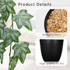 Set of 2 Fake Ivy Plant for Home Decor Indoor Silk Artificial Hanging Plant 25" Fake Ivy Vine Faux Ivy Leaves for House Room Indoor Outdoor Home Shelf Office Desk Plant Decor