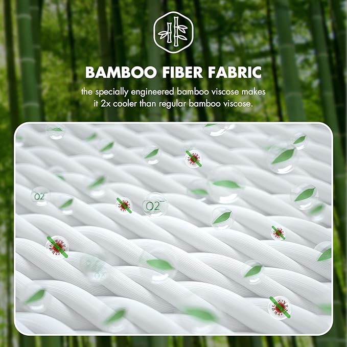 Mattress Queen Size 14 Inch - Memory Foam Hybrid Mattress for Pressure Relief & Motion Isolation - Medium Firm Queen Mattress with Pocketed Coils Breathable Bamboo Cover Certipur-Us Certified