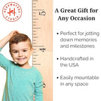 Headwaters Studio Wooden Growth Chart – Kids Height Chart, Wall Measurement for Kids, Height Chart for Wall, Growth Ruler for Children – Natural Ruler (63"x6.7")
