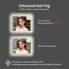 Vanity Mirror with Lights, 48x40 Inch Gradient Front and Backlit Smart Mirror, 3 Colors Dimmable CRI>90 Double Lights, IP54 Enhanced Anti-Fog, Hanging Plates Wall Mount LED Mirror