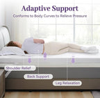 SINWEEK 3 Inch Gel Memory Foam Mattress Topper King Size, Ventilated High Density Pad for Back Pain, Bed Topper with Removable Soft Cover, CertiPUR-US Certified