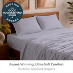 Mellanni Full Sheets Set - 4 PC Iconic Collection Bedding - Hotel Luxury, Extra Soft, Cooling Bed Sheets - Wrinkle, Fade, Stain Resistant (Full, Lavender)