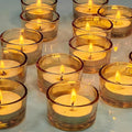 GOLDEAL 30 Pcs Gold Glass Small Tealight Candle Holders-Tea Candle Holders Bulk - Perfect for Weddings, Parties, Dinners - Ideal for 1.5" Standard Tealights and Candle Moulds…