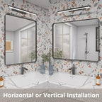 48x40 Bronze Bathroom Mirror, Brushed Bronze Metal Frame Mirrors for Wall, Rounded Rectangle Bronze Mirror for Vanity,Farmhouse, Bedroom, Anti-Rust (Horizontal/Vertical)