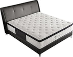 Queen Mattress,12 Inch Queen Size Mattresses Memory Foam Hybrid White Mattress in a Box,with Provide Support and Improve Sleep Mattresses,Medium Firm,CertiPUR-US.