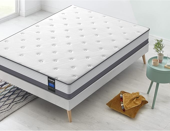 Coolvie Full Size Mattress 10 Inch Hybird Mattresses Full Bed Size Built in Pocketed Coils and Gel Memory Foam Layer, Low Motion Transfer & Breathable Bed Mattress in A Box