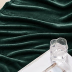 Exclusivo Mezcla Fleece Blanket King Size for Bed, Super Soft and Warm, All Season Use, Cozy, Plush, Lightweight, 90x104 Inches, Forest Green