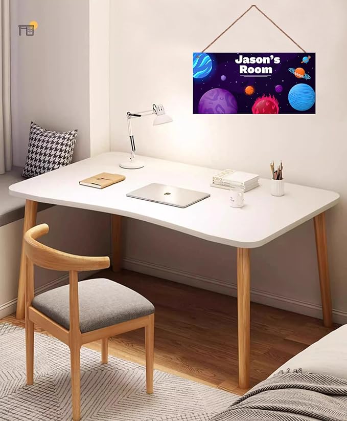 Personalized Signs Universe Spacecraft Sign Galaxy Sign For Kids Room Nursery Wall Art Décor Outer Space Theme Wall Decor For Girls Bedroom Boys Room