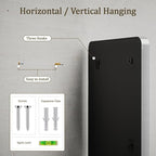 VooBang Bathroom Mirror 30x56 inch, Silver Gorgeous Deep Frame Wall Mirror with Shatterproof Tempered Glass, Modern Bathroom Vanity Mirror for Over Sink Hanging Horizontal or Vertical, Silver