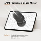 DUMOS Black Metal Framed Vanity Rounded Rectangle Bathroom Mirrors for Over Sink Wall, 36x24 Inch Large Matte Mirror, Modern Decorative for Restroom, Farmhouse, Horizontally or Vertically Hanging