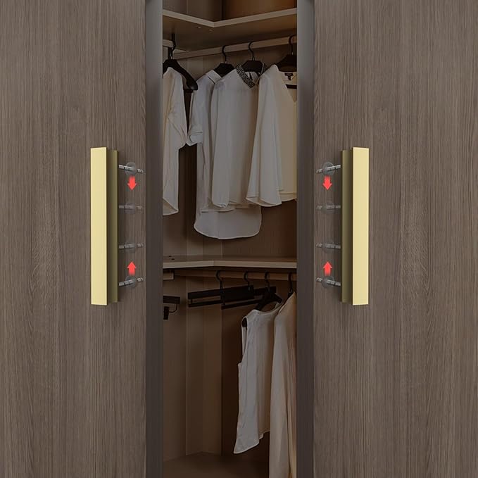 homdiy 25 Pack Adjustable Brushed Brass Cabinet Pulls 1" to 4" (25-102mm) Adjustable Hole Distance Drawer Pulls