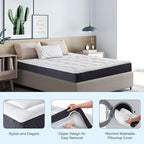 ONENICE 8 Inch Queen Mattress in a Box, Breathable Gel-Memory Foam Plus Pillowtop Mattress for Pressure Relief, CertiPUR-US Certified Bed in a Box, Fiberglass-Free
