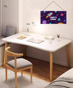 Personalized Sign Universe Rocket Sign Outer Space theme Art Décor For Kids Room Custom Name Door Wall Decor, Floral Nursery Art Girls Room Boys Bedroom