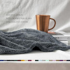 Exclusivo Mezcla Plush Fuzzy Fleece Throw Blanket Extra Large, Super Soft, Fluffy and Warm Blankets for Couch, Bed, Suitable for All Seasons (50x70 Inches, Dark Grey)