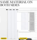 NICETOWN Closet Door Curtain, Room Dividers Panel Screens Partitions, Wide Width Grommet Top Morden Privacy Heavy Curtain Room Divider, Commercial Room Dividers (1 Pcs, 7ft Tall x 15ft Wide, White)