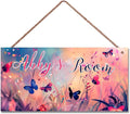 Personalized Name Butterfly Sign For Girls Bedroom Fantasy Art Nursery Door Wood Plaque Hanging Wall Art Decor For Kids Bedroom Nursery