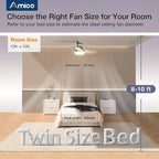 Amico Ceiling Fans with Lights, 30 inch Low Profile Ceiling Fan with Light and Remote Control, Flush Mount, Reversible, 3CCT, Dimmable, Noiseless, Nickel Ceiling Fan for Bedroom, Indoor/Outdoor Use