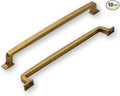 Khtumeware 10 Pack 8 Inch Brushed Brass Cabinet Handles & Pulls - Gold Drawer Hardware