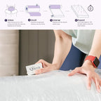 NapQueen 8 Inch Cooling Gel King Size Medium Firm Memory Foam Mattress, Bed in a Box, NQ72