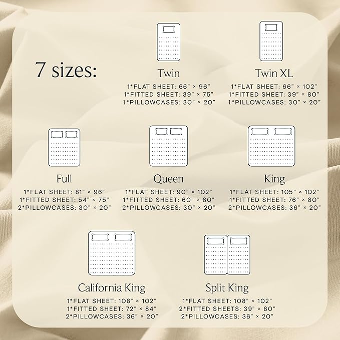LuxClub Twin Sheets - Soft Kids Bed Sheets, 3 PC Deep Pockets Wrinkle Free Fitted Sheets Machine Washable Hotel Bedding Silky Soft Cream