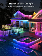 Govee Outdoor LED Strip Lights RGBIC with Warm and Cold White, 98.4ft 2.4G WiFi Smart Outdoor Lights, IP65 Waterproof, Work with Alexa and Google Assistant, App Control, for Porch, Patio, Eave, Party