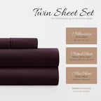 Linen Market Bed Sheets for Twin Size Bed (Purple) - Sleep Better Than Ever with These Soft and Cooling Twin Sheets - Deep Pocket Fits 16" Thick Beds - 3 Piece Twin Sheet Set