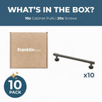 Franklin Brass Francisco (5-Pack) Cabinet Handles 5-1/16' Hole Center Soft Iron Kitchen Drawer Pulls Dresser, Furniture Hardware P29618K-SI-B1