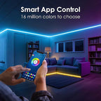hyrion Smart LED Light Strips,50 ft WiFi LED Light,Sound Activated Color Changing with Alexa and Google,Sync Music with Led Strip Lights for Bedroom for Living Room, Home Decor