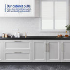JOY DECOR 30 Pack Cabinet Handles, Brushed Nickel Cabinet Pulls, 3-3/4 in Hole Center Kitchen Cabinet Handles, Stainless Steel T Bar Handles for Dresser Drawers