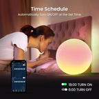 LOFTEK Color Changing Night Light, Smart LED Lamp with Bluetooth APP and Remote Control, Music Sync, 220 Scene Modes, 12-inch RGB Ball Mood Lighting for Living Room, Bedroom Event(Corded Electric)