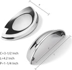 khtumeware 10 Pack 3-1/2" Drawer Pulls Polished Chrome Cabinet Cup Pulls Kitchen Hardware Cabinet Handles Drawer Handles Knobs 3.5 inch Hole Center