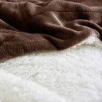 NANPIPER Sherpa Blanket Warm Blankets for Winter Super Soft Fuzzy Flannel Fleece/Wool Like Reversible Velvet Plush Couch Blanket Lightweight(Brown Throw Size 50"x60")