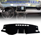Dashboard Cover Mat Custom Fit for 2019-2023 2024 2025 Toyota RAV4 Accessories Dash Cover Nonslip Dash Mat Protector Sunshade No Glare Black