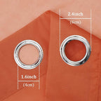 KEQIAOSUOCAI Burnt Orange Sheer Curtains - Grommet Voile Sheer Drapes Airy Curtain Panels with Light Filtering Window Treatment for Girl's Bedroom(2 Pieces,54 Wide x 63 Long inches)