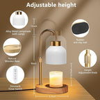 Candle Warmer Lamp, with Timer Dimmer, Height and Brightness Adjustable, Modern Electric Wax Warmer for Women Mom, Best Birthday and House Warming Gift for New Home Decor
