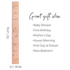 Headwaters Studio Wooden Growth Chart for Wall- Wood Height Chart for Kids Child Height Wall Chart Wood Growth Chart for Kids, Height Wall Chart Height Measurement-Paper Airplanes-Natural-63" x 6.7"