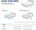 Bedsure King Comforter Set - Cooling and Warm Bed Set, Linen Reversible Bedding for All Season, 3 Pieces, 1 King Size Comforter (102"x90") and 2 Pillow Cases (20"x36")