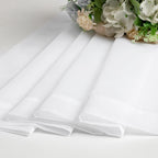 OWENIE Short Sheer Curtains 30 Inches 2 Panels Set, Kitchen Curtains Tiers Light Filtering Rod Pocket Cafe Curtain for Bathroom Small Half Window, 42 in W x 30 in L, White