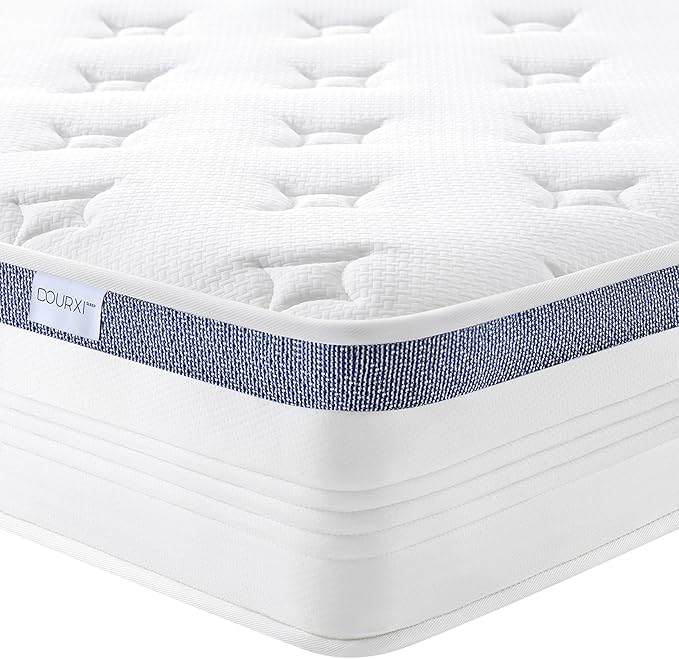 Full Size Mattress 10 Inch, Hybrid Full Mattress in a Box with Cooling Gel Memory Foam and Individually Pocket Innerspring for Support and Pressure Relief, Medium Firm