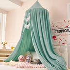 dix-rainbow Princess Decor Canopy for Kids Bed, Soft and Durable Bed Canopy for Girls Room Tent Canopy Dreamy Mosquito Net Bedding, Children Reading Nook Canopies Indoor(Green)